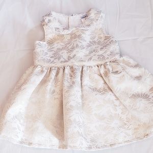 Carters 3 month ivory and gold dress